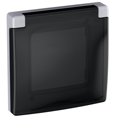 Legrand Рамка с защитной крышкой IP44 - Legrand Inspiria - алюминий, 673922