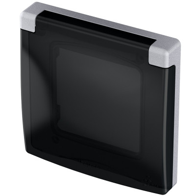 Legrand Рамка с защитной крышкой IP44 - Legrand Inspiria - алюминий, 673922
