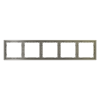 Рамка пластиковая VOLTUM S70 на 5 постов, (шелк), VLS100504