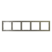 Рамка пластиковая VOLTUM S70 на 5 постов, (шелк), VLS100504