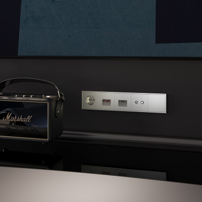 Рамка пластиковая VOLTUM S70 на 5 постов, (шелк), VLS100504