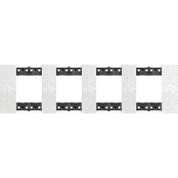 KA4802M4MW Bticino LIVING NOW. Декоративная рамка 4 поста (2+2+2+2 модуля).Цвет "Пиксель", KA4802M4MW