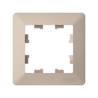 ATN221201 - ATLASDESIGN AIR 1-постовая РАМКА, ПЕСОЧНЫЙ/дымчатый белый, Systeme Electric