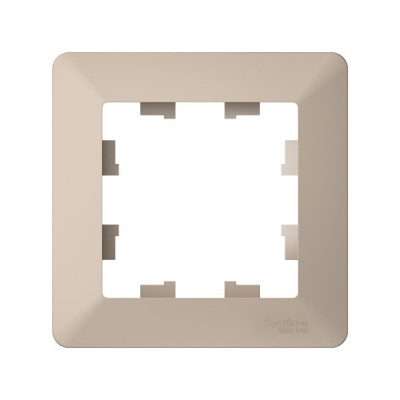 ATN221201 - ATLASDESIGN AIR 1-постовая РАМКА, ПЕСОЧНЫЙ/дымчатый белый, Systeme Electric