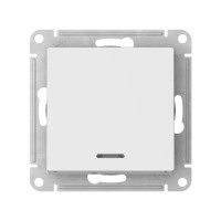 ATN000163S - ATLASDESIGN 1-клавишный ПЕРЕКЛЮЧАТЕЛЬ с подсветкой, сх.6а, 10АХ, мех., быстрозажим. клем., БЕЛЫЙ, Systeme Electric