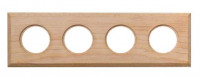 Bironi Рамка 4-х постовая для скрытого монтажа (дерево, Натурэль), BF4-640-10