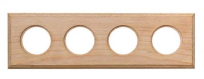 Bironi Рамка 4-х постовая для скрытого монтажа (дерево, Натурэль), BF4-640-10