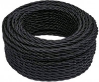Bironi Провод 2*0,75 Черный (матовый) 10м, B1-422-73-10