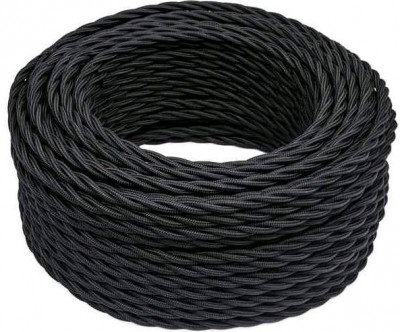 Bironi Провод 2*0,75 Черный (матовый) 10м, B1-422-73-10