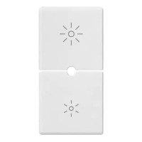 Vimar Две  клавиши 1 модуль,  символы диммирования, белые, 14755.3