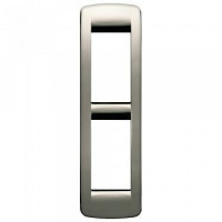 16784.31 - Vimar Накладка на 2 модуля RONDO для панелей металл черный хром