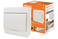 Бокс ЩРН-П-8модулей с белой крышкой, навесной, пластик IP41 TDM Electric, SQ0903-0003
