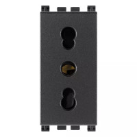 Vimar Розетка BPRESA 2P+T 16A P17/11, серая, 19203