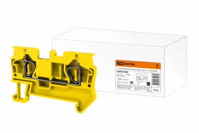 Зажим клеммный безвинтовой (ЗКБ) 1,5 мм2 17,5А желтый TDM Electric, SQ0822-0089