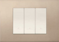 Vimar Linea выключатель 3-х клавишный, цвет Бронза брашированная, металл