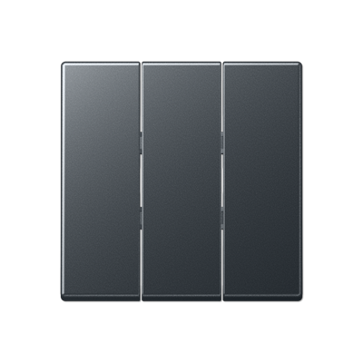 Тройная клавиша для балансирных механизмов выключателей (кнопок); термопласт; матовый антрацит; A500, A593BFANM