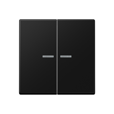 Клавиша для балансирных выключателей с окошком; дюропласт; черный матовый, A595KO5SWM