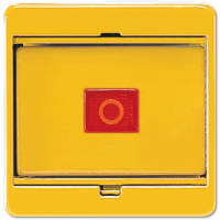 Клавиша с стеклянной пластиной для выключателей и кнопок; желтая, 561GLGE Клавиша с стеклянной пластиной для выключателей и кнопок; желтая, 561GLGE