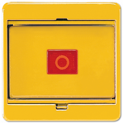 Клавиша с стеклянной пластиной для выключателей и кнопок; желтая, 561GLGE