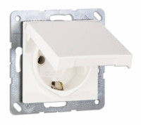 Розетка SCHUKO® с крышкой; термопласт; белый, EP1420KLWW